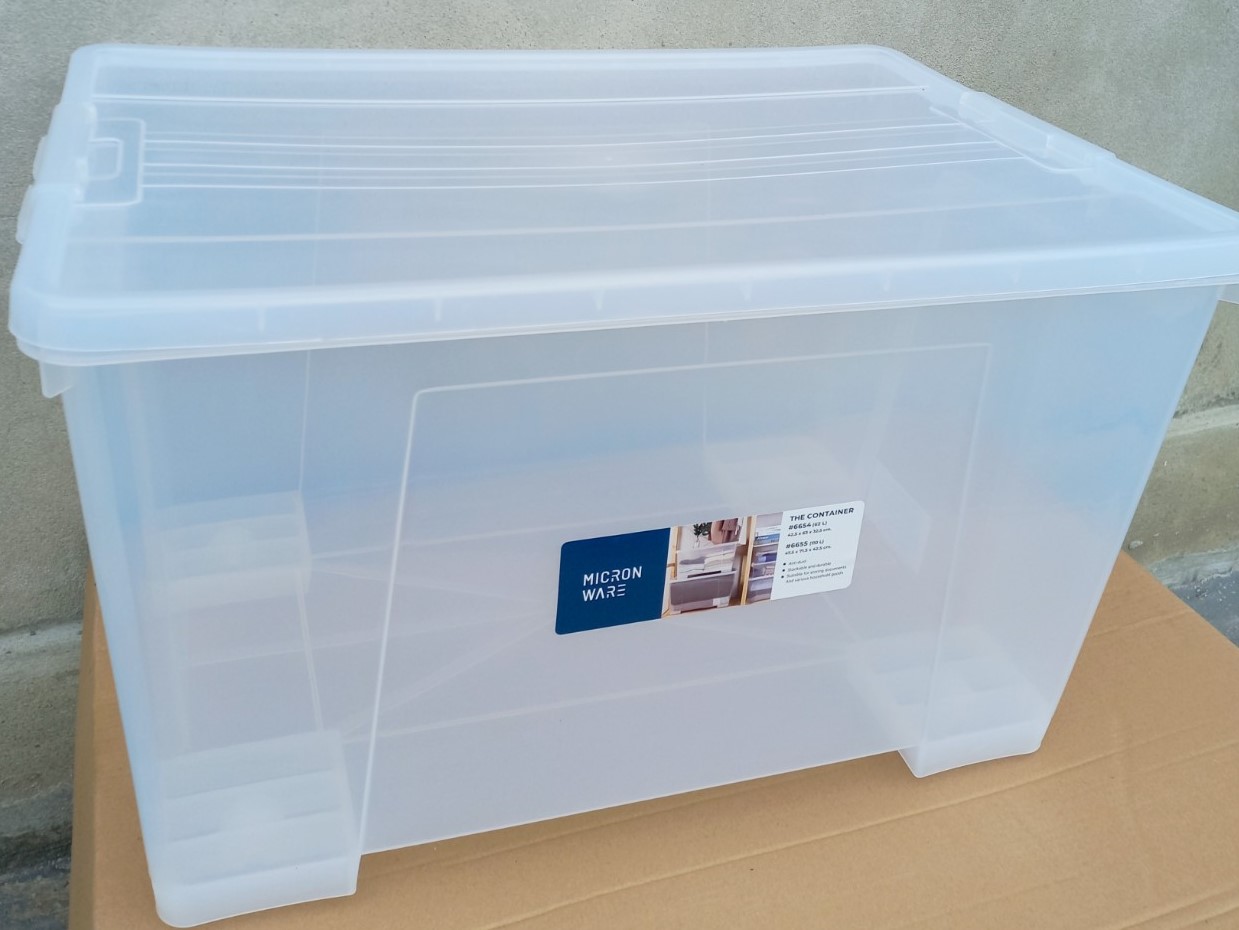 Thùng đựng đồ đa năng nhựa trong tiện dụng 110 lít (đựng chăn màn, áo ấm...(71.5x47.5x42.5cm), Mã số: 6655