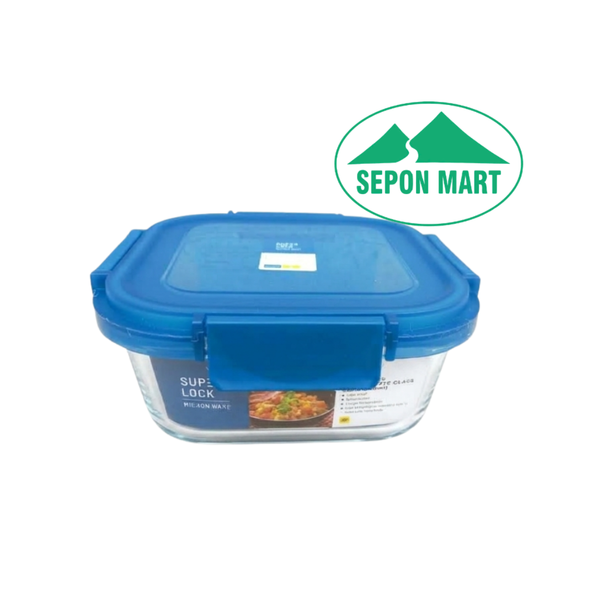 Hộp đựng thực phẩm thủy tinh cao cấp dùng trong tủ lạnh & LVS 800ml - vuông (16.8x16.8x6.8cm), Mã số: 6218