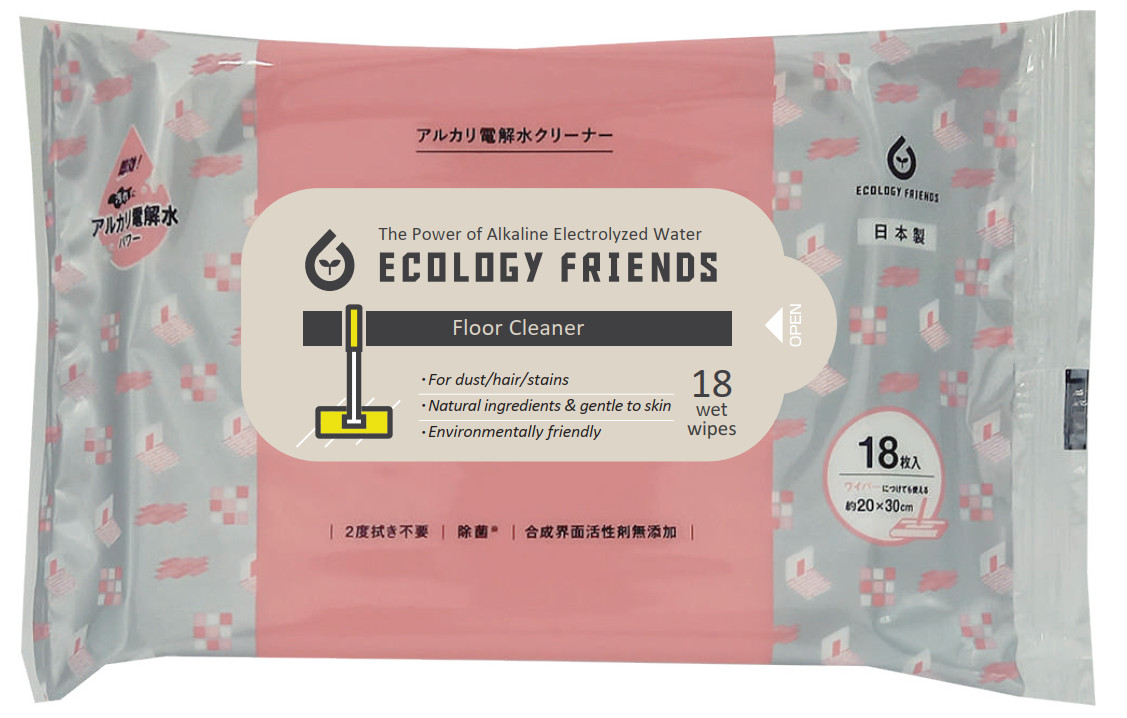 Khăn ướt đa năng thân thiện môi trường Ecology Friends (dùng vệ sinh sàn nhà)- 18 tờ/gói - size 20x30cm/tờ