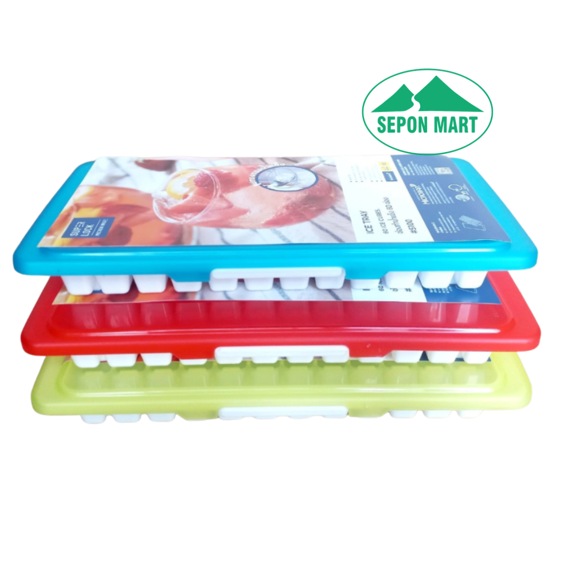 Khay làm đá có nắp đậy 60 viên (12x25x3cm), Mã số: 5100