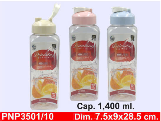 Chai nhựa đựng nước 1,4 lít (7.5x9x28.5cm), Mã số: PNP3501/10