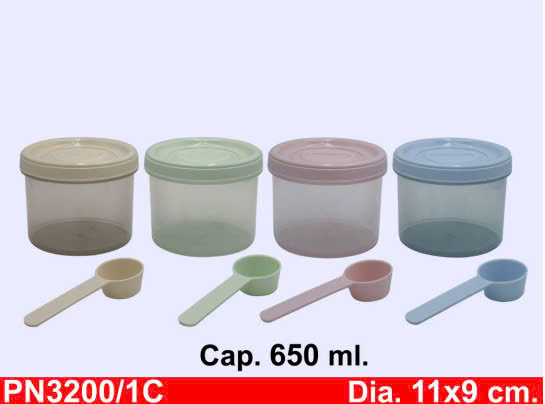 Hộp nhựa đựng gia vị 650ml (11x9cm), Mã số: PN3200/1C
