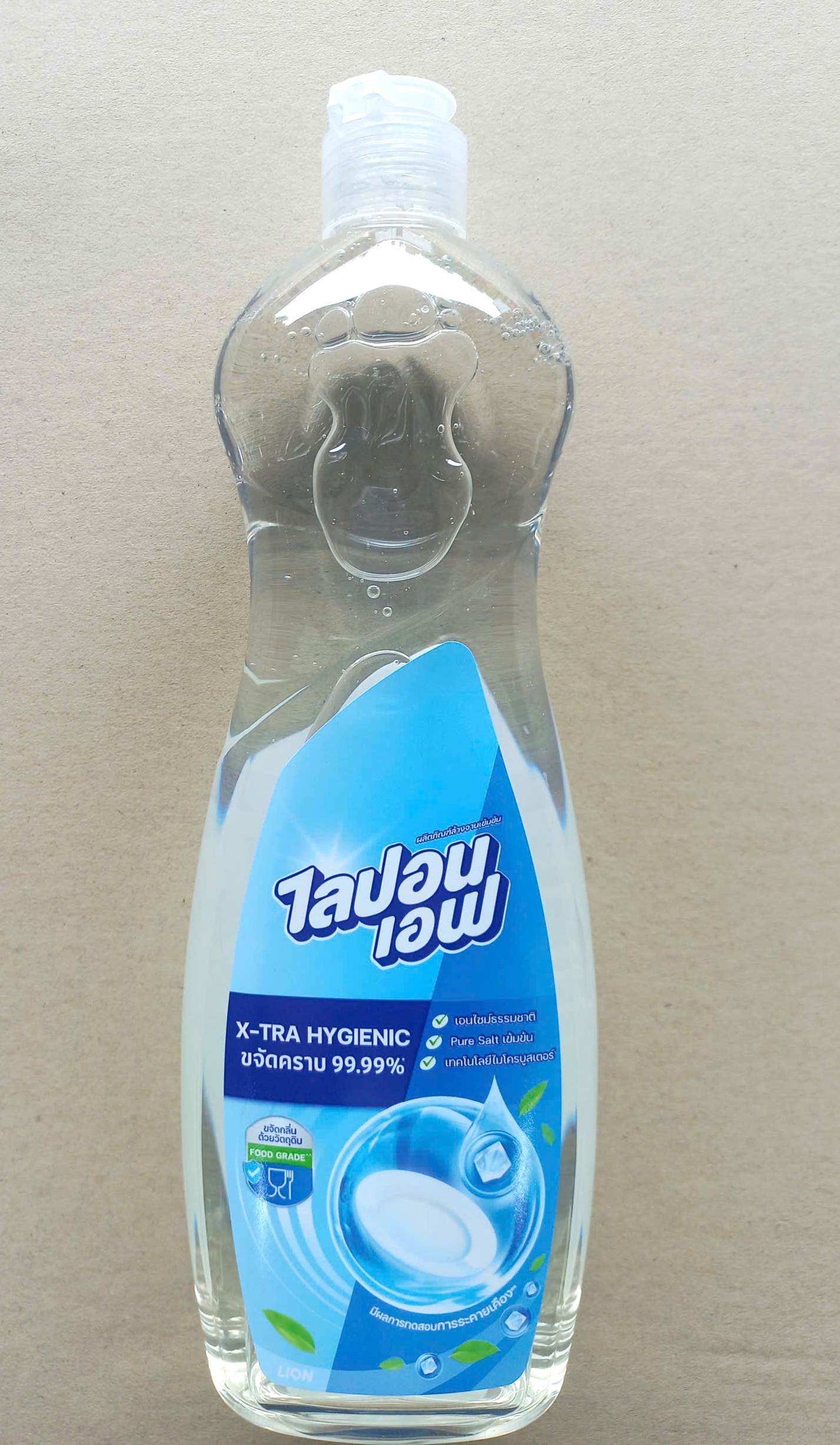 Nước rửa chén bát không mùi (diệt khuẩn & siêu sạch) Lipon F X-TRA HYGIENIC - chai 485ml