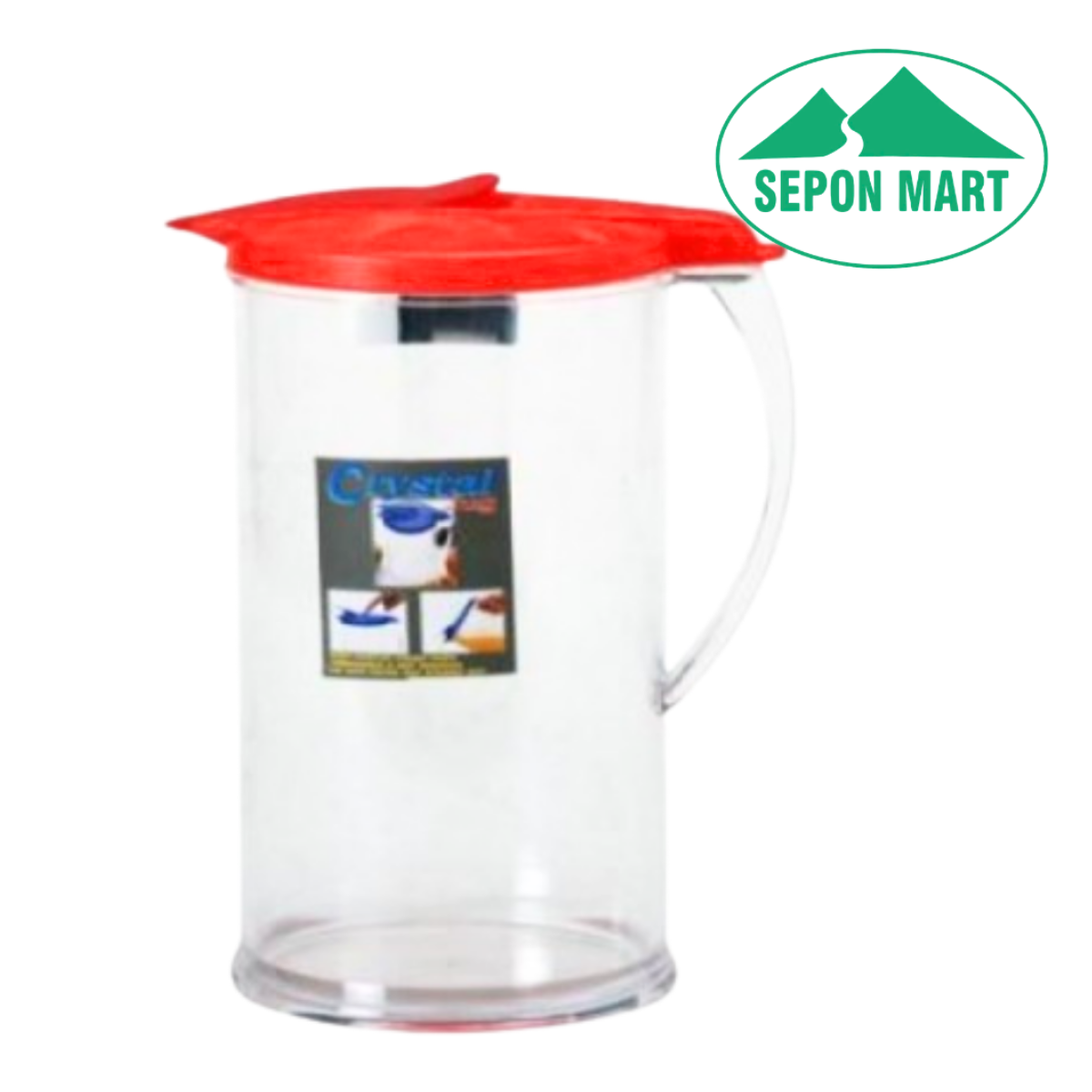 Ca đựng nước nhựa trong 2,5lít (13x18.5x26cm), Mã số: 5528