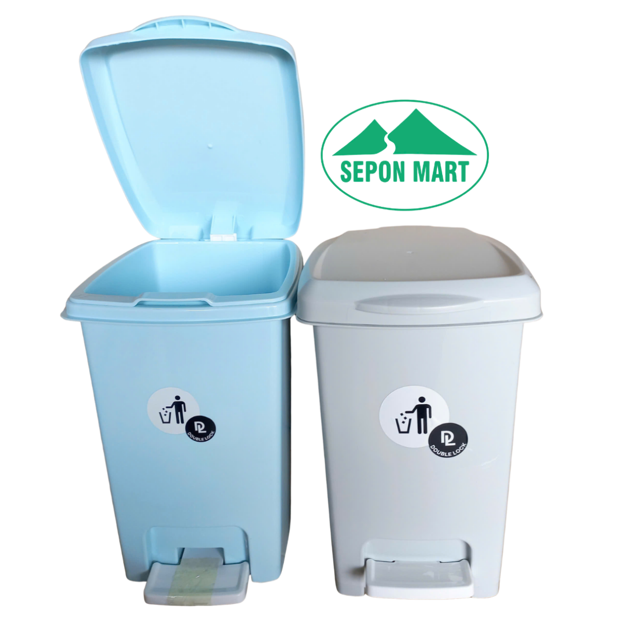 Thùng rác 2 lớp 10 lít có bàn đạp (26.7x31.5x35.5cm), Mã số: JCJ - 2143