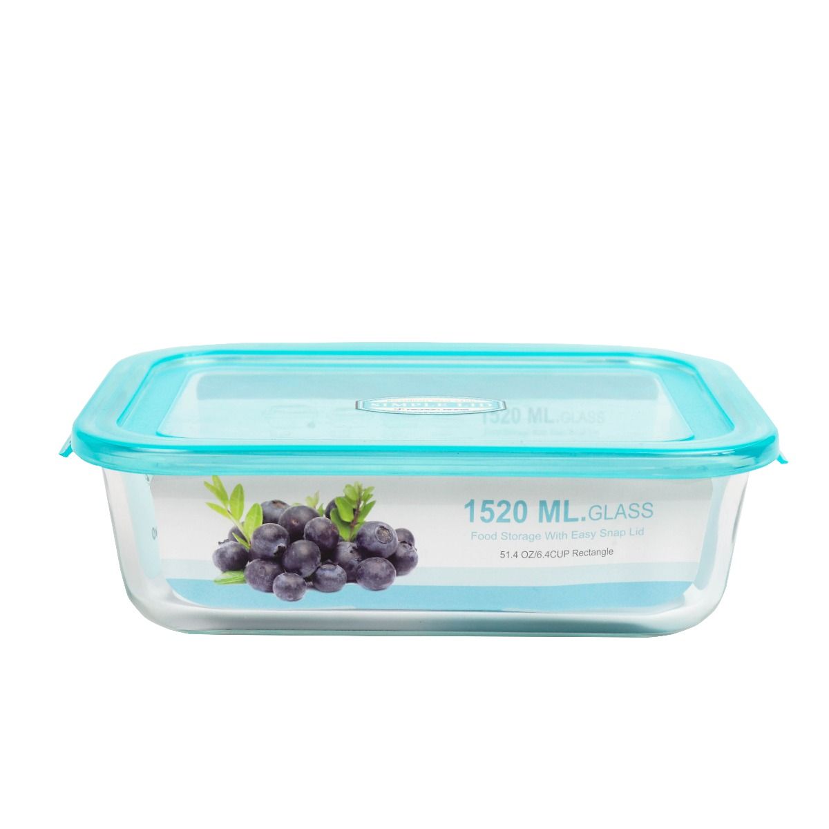 Hộp đựng thực phẩm thủy tinh dùng trong tủ lạnh & lò vi sóng 1520ml - hcn (17x24x7cm), Mã số 6390