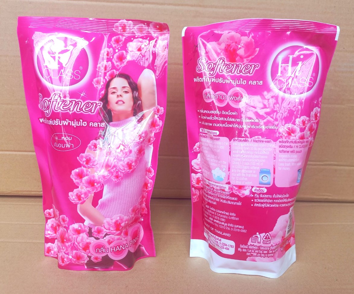 Nước xã mềm vải Hiclass 450ml hương hoa đào (Hana Pinke - hồng), Mã số: 8850002022867