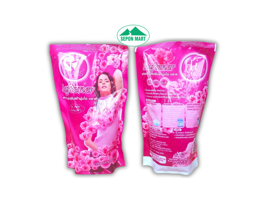Nước xã mềm vải Hiclass 450ml hương hoa đào (Hana Pinke - hồng), Mã số: 8850002022867