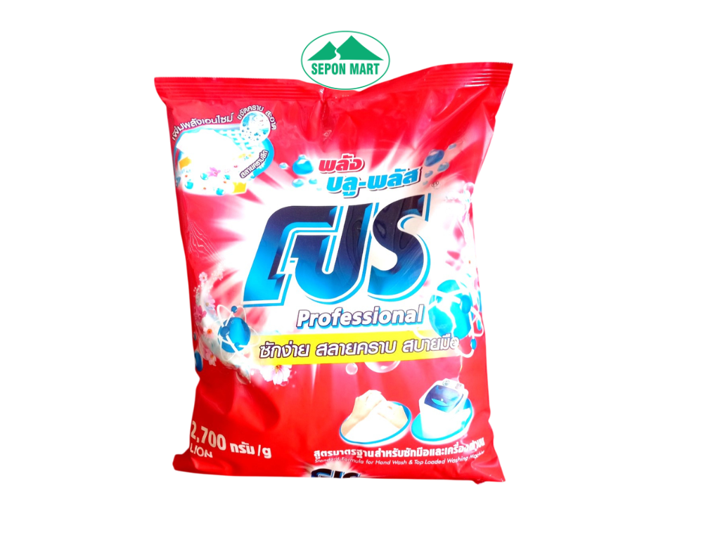 Bột giặt Pro 2.7kg đỏ - sạch sâu hương nguyên bản (blue plus), Mã số: 8850002001510