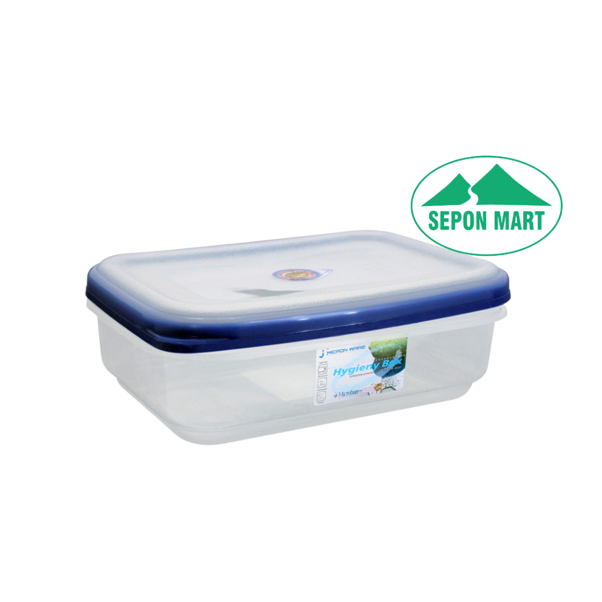 Hộp đựng thực phẩm kháng khuẩn dùng trong tủ lạnh & LVS 1350ml (14.5x 21x7.5cm), Mã số: DW5035