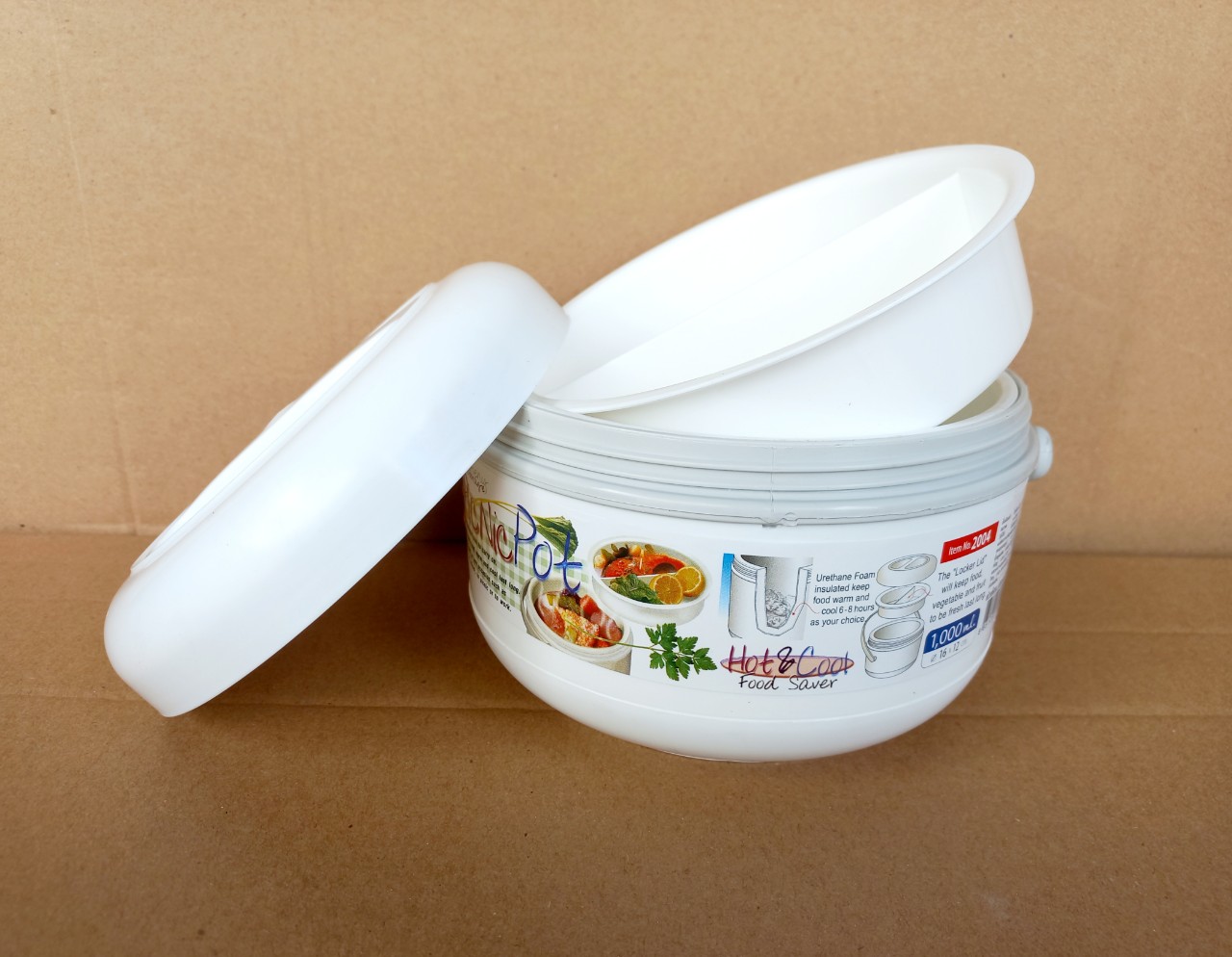 Cặp lồng giữ nhiệt cỡ nhỏ 1000ml (16x12cm), Mã số: 2004