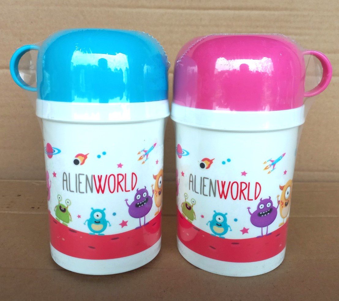 Ca nhựa 2 lớp giữ nhiệt 250ml (14.5x7cm), mã số: PN518G