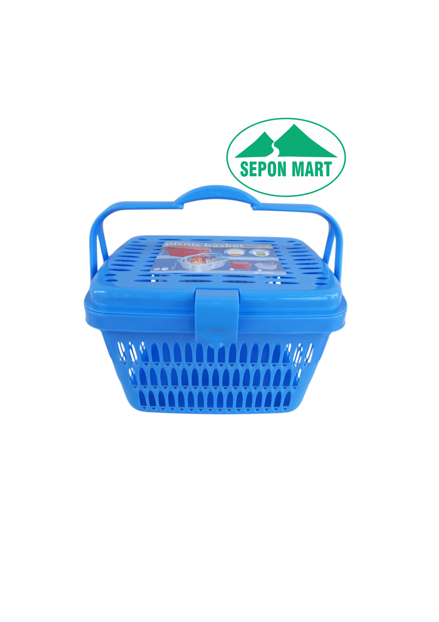 Giỏ nhựa hình chữ nhật có nắp (31x41x23.5cm), mã số: PN868