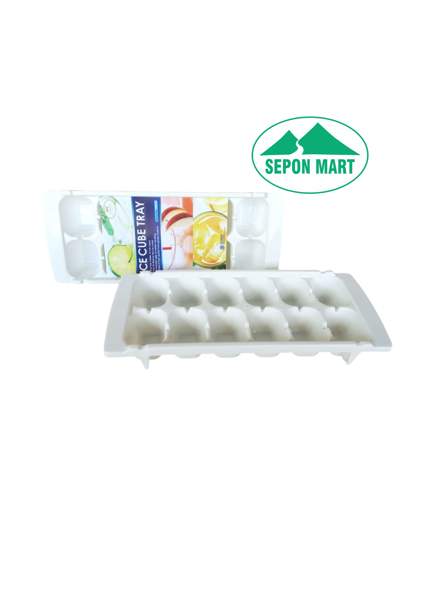Khay làm đá nhựa trắng 12 viên (11x28x4cm), mã số: PN175-P13