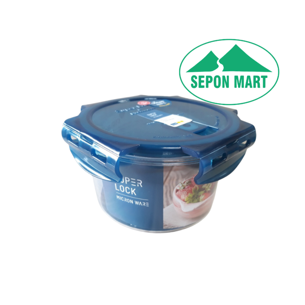 Hộp đựng thực phẩm cao cấp Tritan dùng trong tủ lạnh & LVS 950ml - tròn (15.2x8.3cm), Mã số 6882