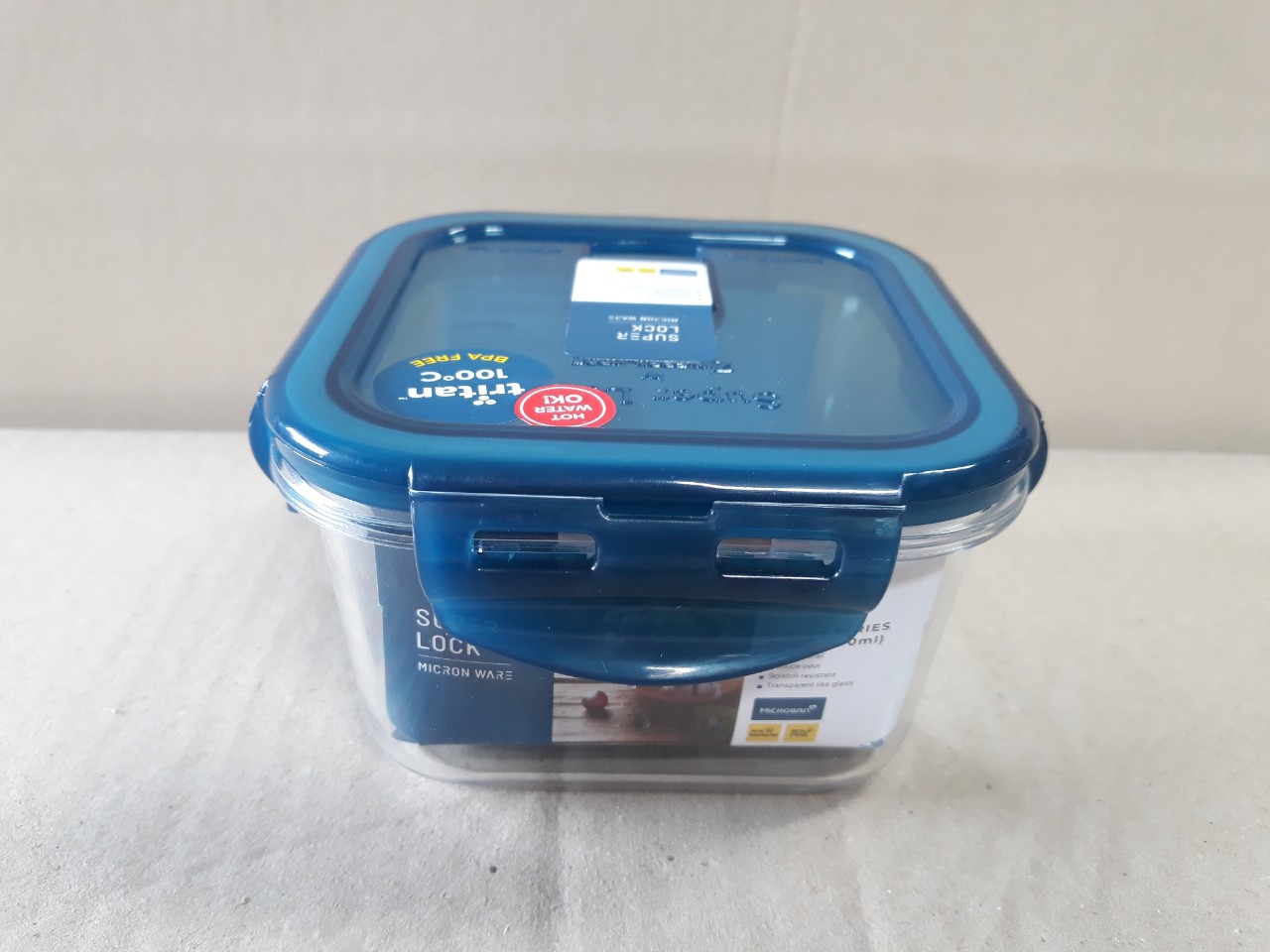 Hộp đựng thực phẩm cao cấp Tritan dùng trong tủ lạnh & LVS 500ml - vuông (12.2x12.2x6.7cm), Mã số: 6885