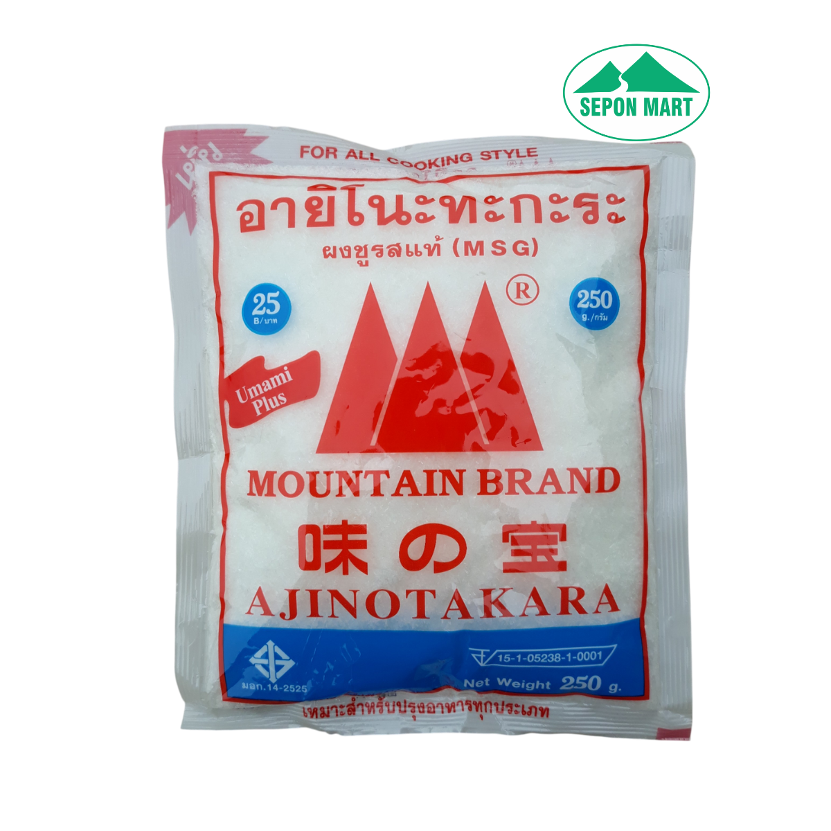 Bột ngọt Thái Lan Ajinotakara 250g, Mã số: 8851229000034