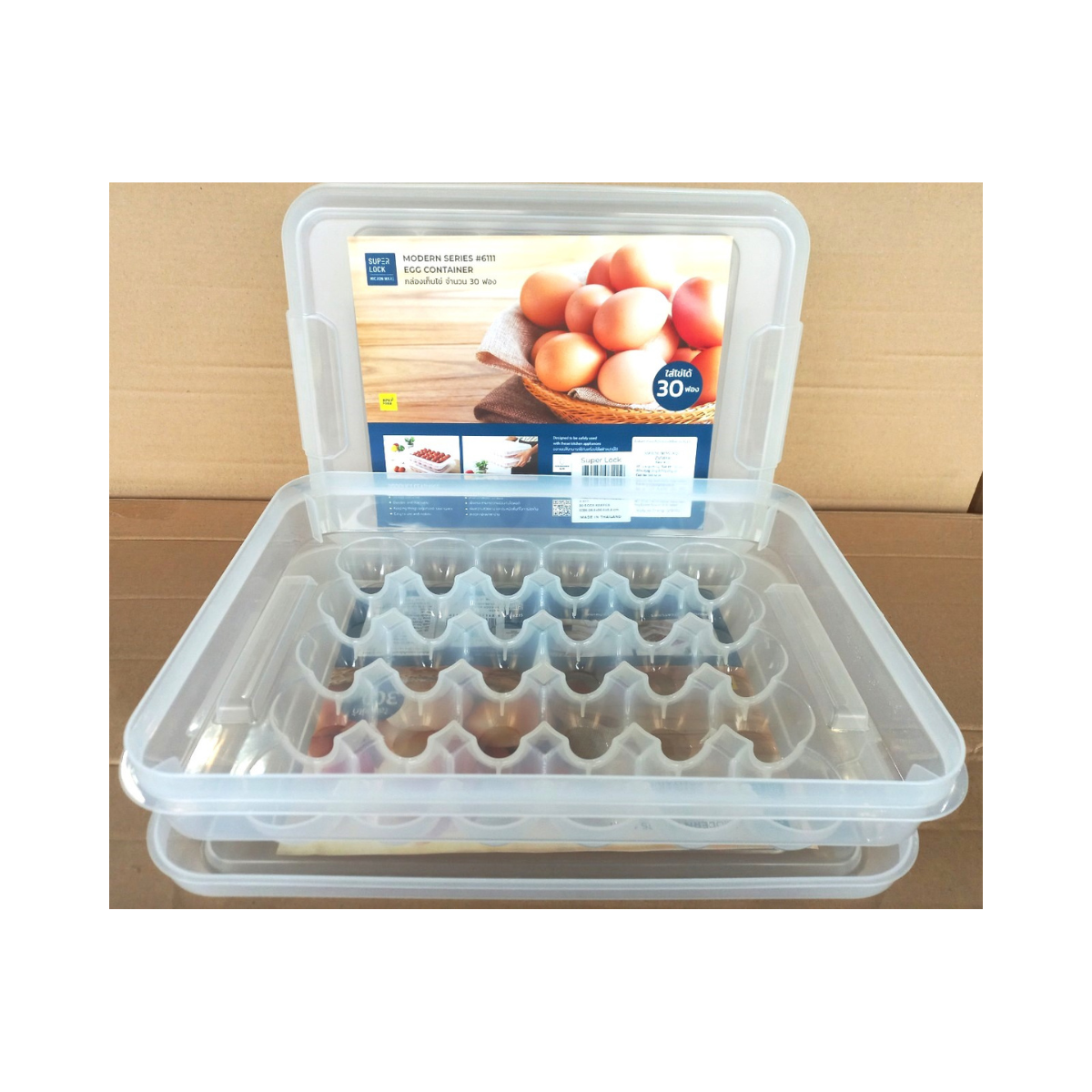 Hộp đựng trứng 30 quả - có nắp, kháng khuẩn, tiện dụng (26.5x36.6x8.8cm), Mã số: 6111
