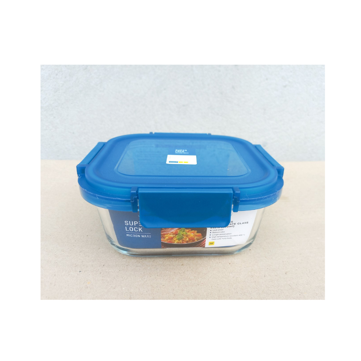Hộp đựng thực phẩm thủy tinh cao cấp dùng trong tủ lạnh & LVS 800ml - vuông (16.8x6.8cm), Mã số: 6218