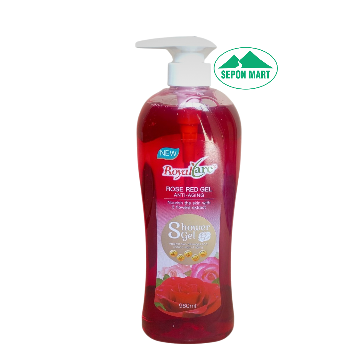 Sữa tắm gel hoa hồng nhung Royacare 980ml (chống lão hóa da), Mã số: 8852788050621