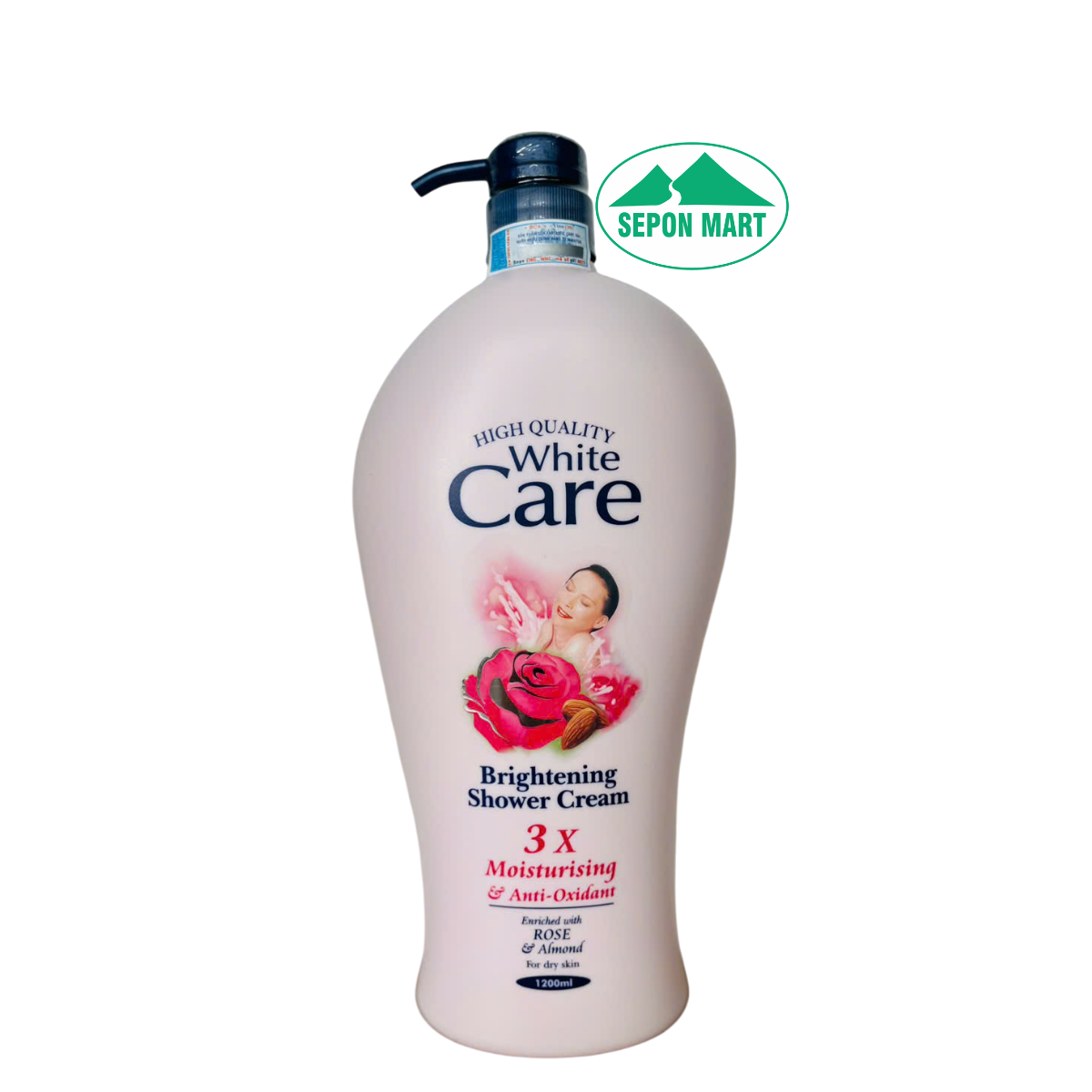 Sữa tắm White Care Brightening 1200ml (t/c hoa hồng & hạnh nhân -  hồng), Mã số: 9555370400116