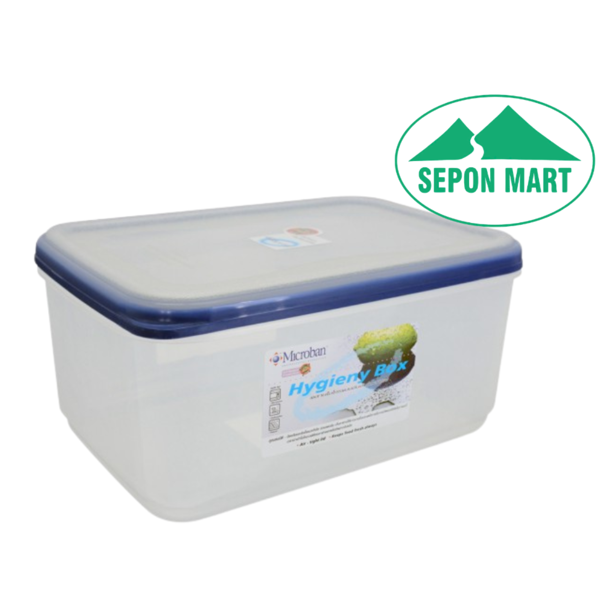 Hộp đựng thực phẩm kháng khuẩn dùng trong tủ lạnh & LVS 11200ml (26x37x19cm), Mã số: DW5039