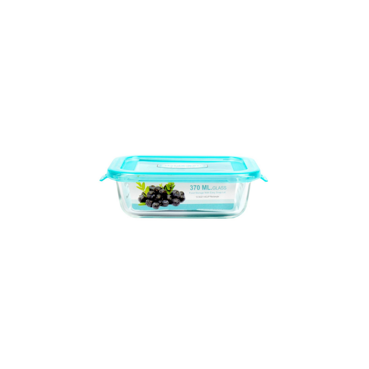 Hộp đựng thực phẩm thủy tinh dùng trong tủ lạnh & lò vi sóng 370ml - hcn (11x17x5cm), Mã số 6387
