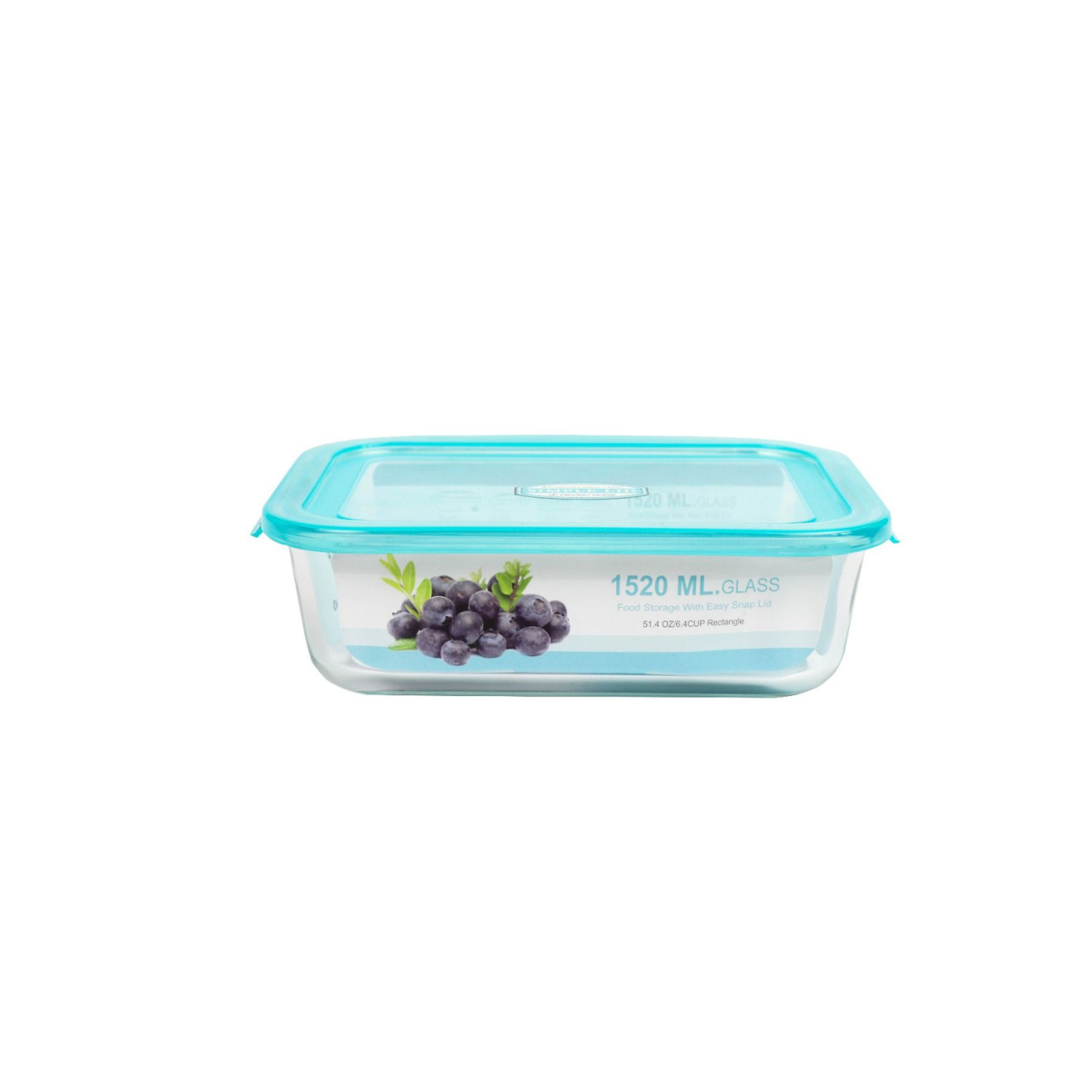 Hộp đựng thực phẩm thủy tinh dùng trong tủ lạnh & lò vi sóng 1520ml - hcn (17x24x7cm), Mã số 6390