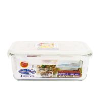 Hộp đựng thực phẩm thủy tinh cao cấp dùng trong tủ lạnh & LVS 1500ml (16x23x8.5cm), Mã số: 6090