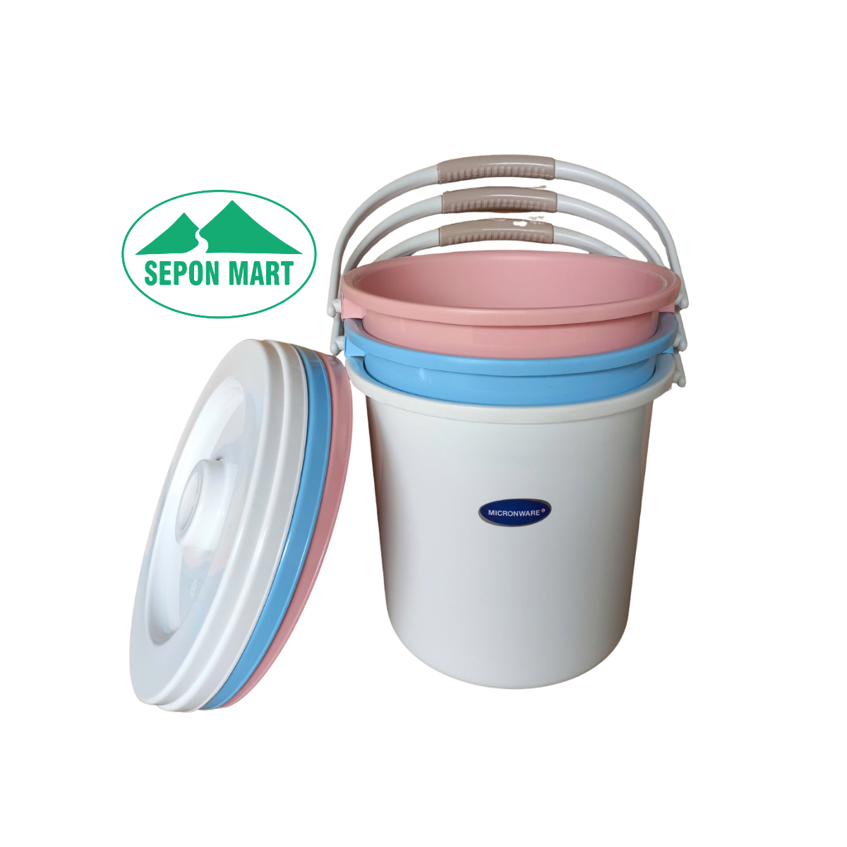 Xô nhựa có nắp 10 lít (28x25.5cm), mã số: DW3.5GL