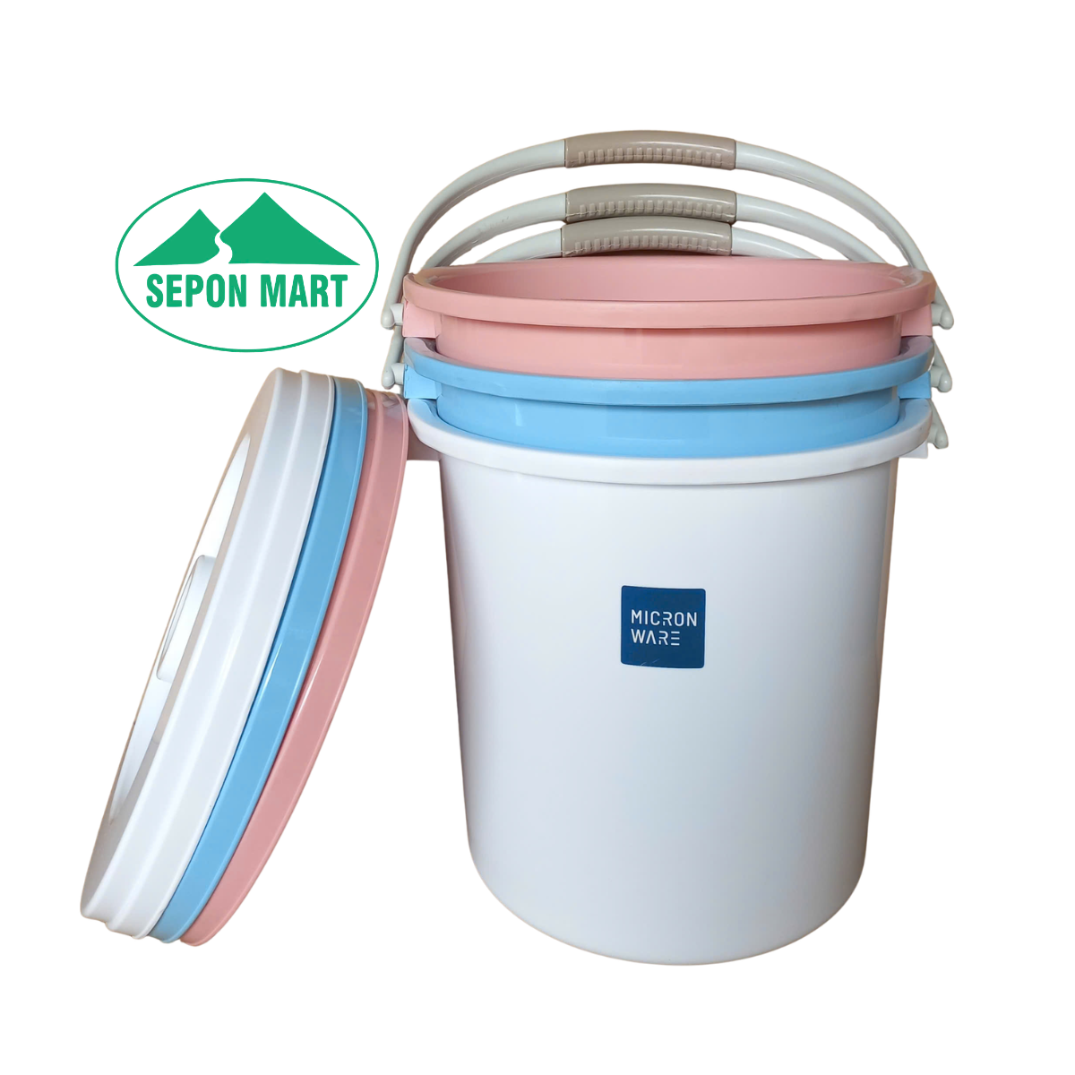 Xô nhựa có nắp 13 lít (30x28 cm), mã số: DW4.5GL