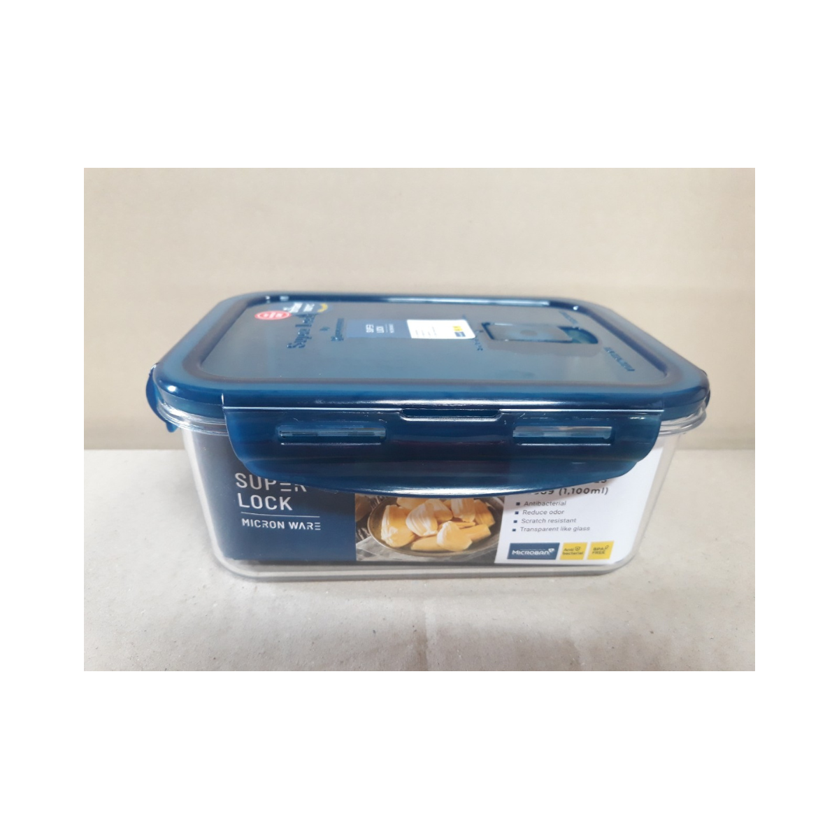 Hộp đựng thực phẩm cao cấp Tritan dùng trong tủ lạnh & LVS 1100ml - hcn (18.7x13.8x7.6cm), Mã số: 6889