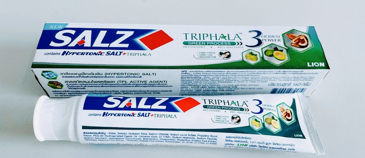 Kem đánh răng SALZ 160g (Triphala - T/C muối thảo mộc)